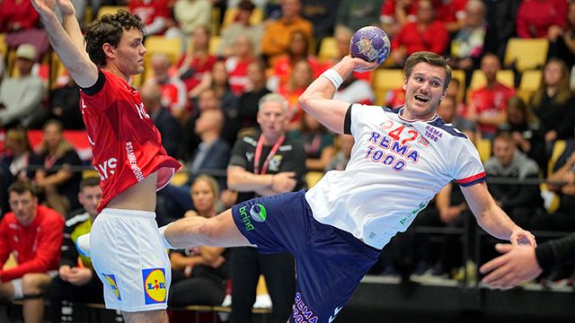 Herrehåndbold EHF Euro Cup-kampen mellem Danmark og Norge i Jyske Bank Boxen onsdag den 6. november 2024. (Foto: Bo Amstrup/Scanpix 2024)