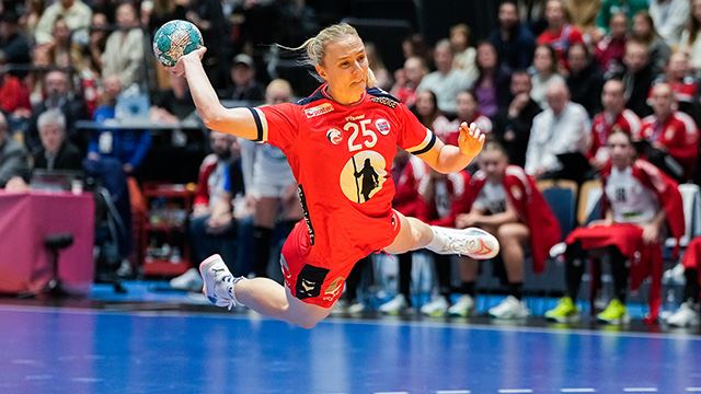 Bergen 20240404. 
Norges Henny Ella Reistad under privatlandskampen i håndball mellom Norge og Ungarn i Åsane Arena. (Bildet er tatt for Norges Håndballforbund. Kan også brukes redaksjonelt).
Foto: Beate Oma Dahle / NTB