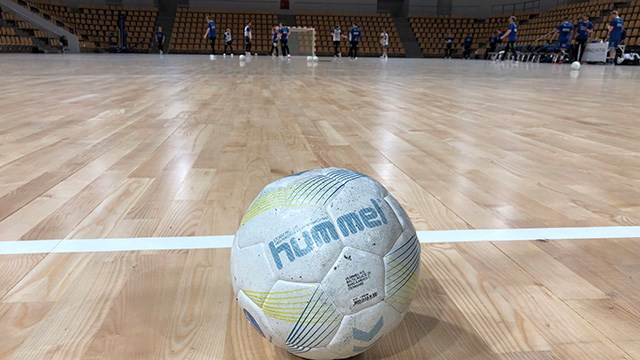 Hummelball og utstyr. Trening LMS Håndballgutta i Aarhus mars 2022.