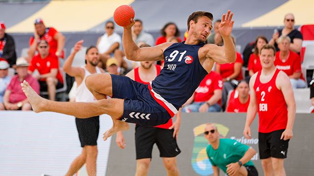 Kristoffer HENRIKSEN, Day 4, Beach Handball EURO 2023, Praia da Nazaré, Nazaré, Portugal, 27.05.2023, Mandatory Credit © Jozo Cabraja / kolektiff