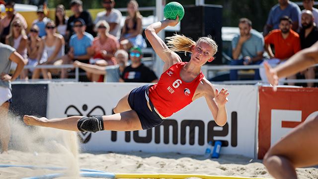 Spain vs Norway, quarter final game women, EHF YAC 17 Beach Handball EURO 2023, Izmir, Turkiye, 01.07.2023, Mandatory Credit © Jure Erzen / kolektiff