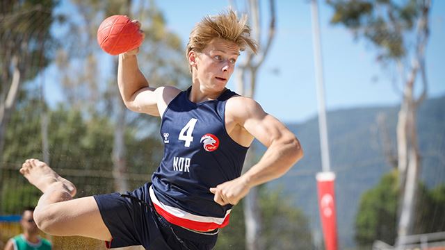 Amandus Adams. Croatia vs Norway, EHF YAC 17 Beach Handball EURO 2023, Izmir, Turkiye, 30.06.2023, Mandatory Credit © Jure Erzen / kolektiff