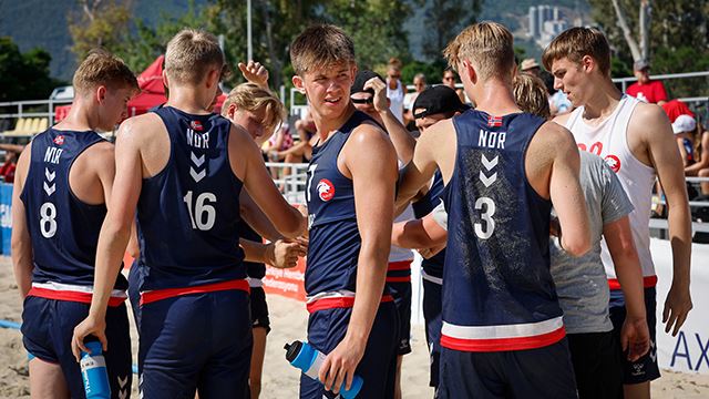 Croatia vs Norway, EHF YAC 17 Beach Handball EURO 2023, Izmir, Turkiye, 30.06.2023, Mandatory Credit © Jure Erzen / kolektiff