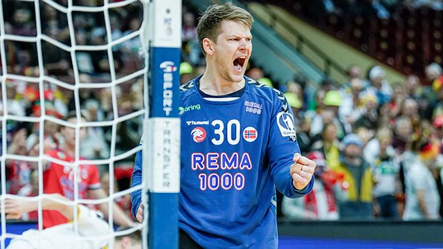 Norges keeper Torbjørn Sittrup Bergerud under VM-kampen i håndball for herrer mellom Tyskland og Norge i Spodek Arena i Katowice, Polen.