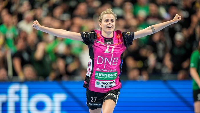 Budapest, Ungarn 20230604. 
Vipers Sunniva Amalie Næs Andersen under finalen i Champions League i håndball mellom Vipers og Ferencvárosi TC i MVM Dome Budapest.
Foto: Beate Oma Dahle / NTB