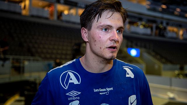 Stavanger 20220521. 
Nærbøs Tord Haugseng etter håndballkampen mellom Nærbø og Baia Mare i DNB arena.
Foto: Carina Johansen / NTB