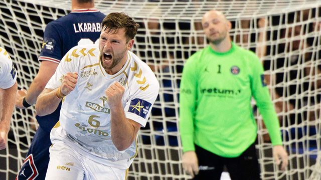 Harald Reinkind jubler for THW Kiel