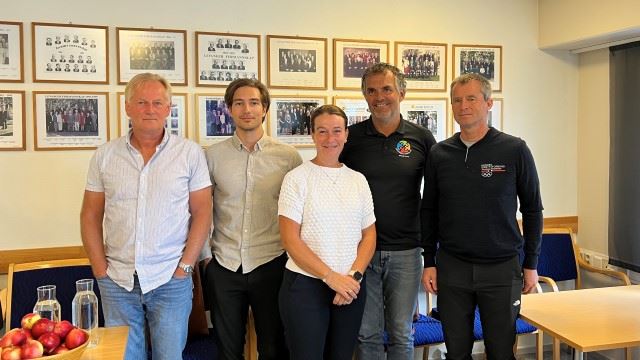 F.V Olav Dehli (Leder i Idrettsrådet i Levanger), Martin Olaussen (Idrettskonsulent Levanger Kommune), Nina Bakken Bye (Varaordfører AP), Svenn Robert Berg (Daglig Leder Trønderhallen AL).